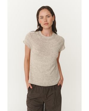 ROWIE Poet Linen Knit Top - Natural