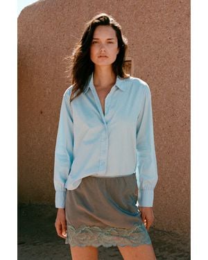 ROWIE Nola Organic Long Sleeve Shirt - Blue