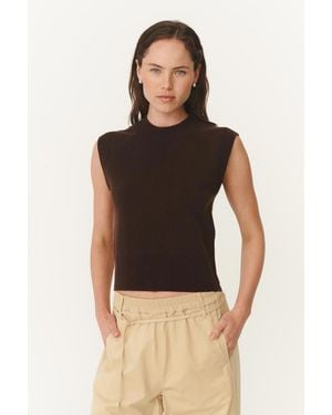 ROWIE Quinn Merino Knit Vest - Brown