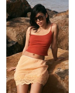 ROWIE Ruby Rib Knit Singlet - Orange