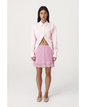 ROWIE Ramona Tie Back Shirt - Pink