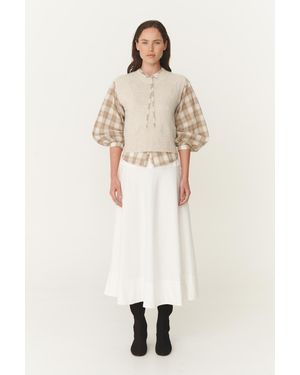 ROWIE Anouk Midi Skirt - Natural