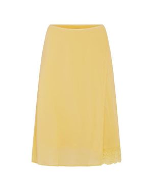 ROWIE Tessa Silk Midi Skirt - Yellow
