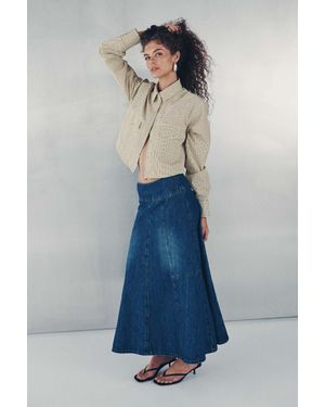 ROWIE Vashti Denim Midi Skirt - Blue