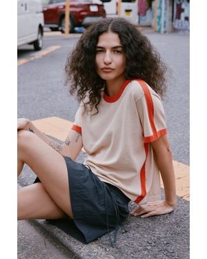 ROWIE Rania Contrast Knit Tee - Multicolor