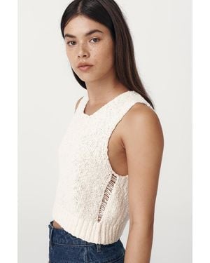 ROWIE Catalina Crop Knit Tank - Natural