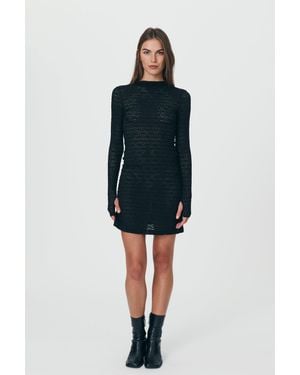 ROWIE Galo Daisy Lace Mini Dress - Black