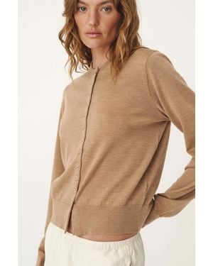ROWIE Maeve Merino Spring Cardigan - Natural