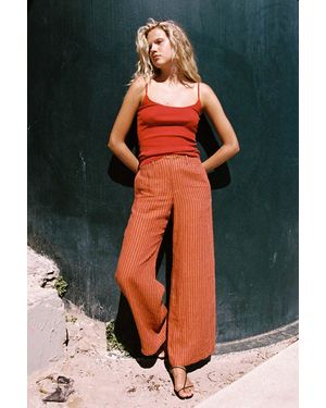 ROWIE Carlotta Linen Wide Pants - Orange