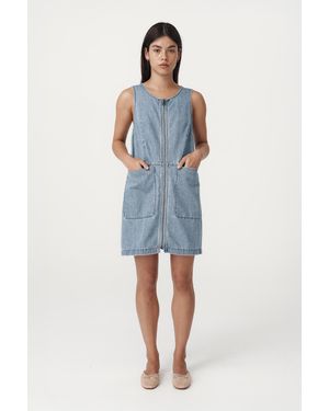 ROWIE Ivy Zip Mini Dress - Blue