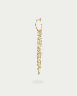 Rue des Mille Mono-Orecchino Hoop Con Catene E Pendenti - Bianco
