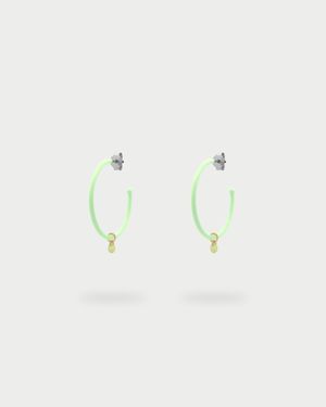 Rue des Mille Orecchini Hoops Medium Verniciati - Blu