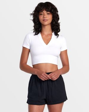 RVCA Sawyer Cotton Crinkle Short - White