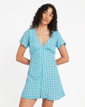 RVCA Cece Mini Dress in Green | Lyst RVCA Cece Mini Dress in Green | Lyst