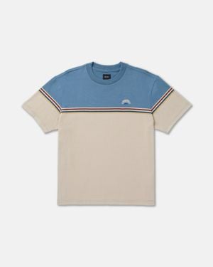 RVCA Pismo Stripe Short Sleeve Tee - Blue