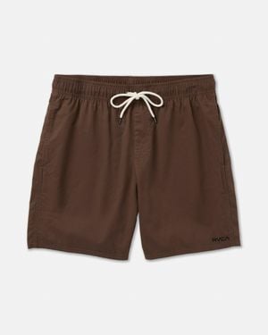 RVCA Opposites Elastic 2 17" Swim Trunk - Brown