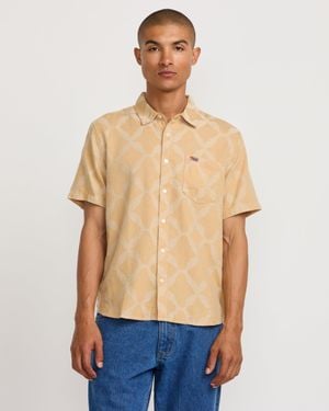 RVCA La Ornament Short Sleeve Shirt - Blue