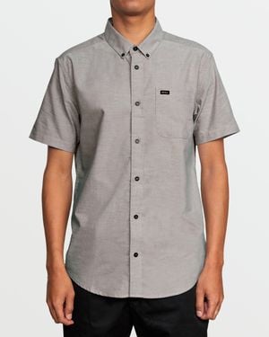 RVCA That'Ll Do Stretch Short Sleeve Shirt - Gray