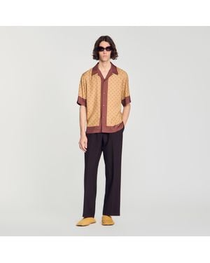 Sandro Micro Cross Motif Shirt - Blue