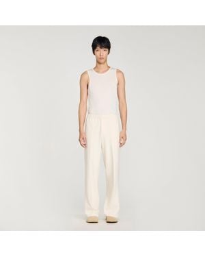 Sandro Wide-Leg Pants - White