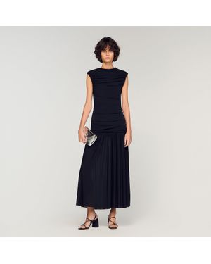 Sandro Draped Maxi Dress - Blue