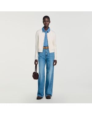 Sandro 2-In-1 Effect Cardigan - Blue