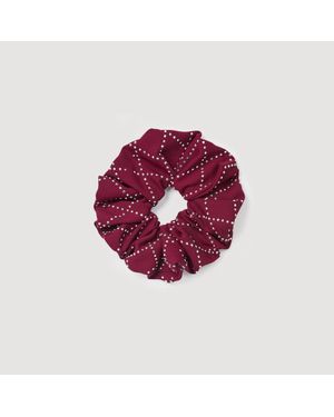 Sandro Rhinestone Scrunchie - Purple