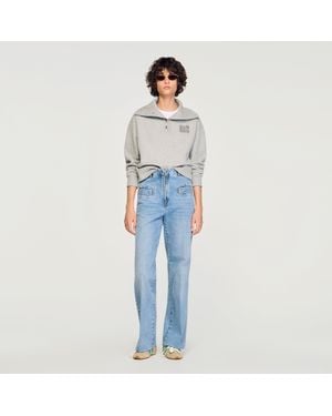 Sandro Wide-Leg Jeans - Blue