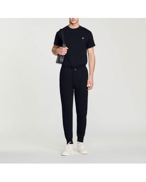 Sandro Knitted Jogging Bottoms - Blue
