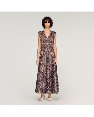 Sandro Bandana-Print Maxi Dress - Multicolor