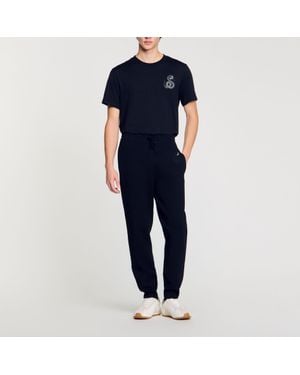 Sandro Sweatpants With Snake Detail - Blue