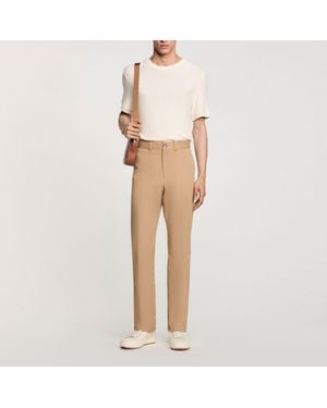 Sandro Straight-Leg Chinos - Natural