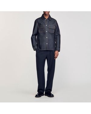 Sandro Denim Overshirt - Blue