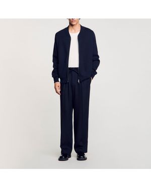 Sandro Knit Jacket - Blue