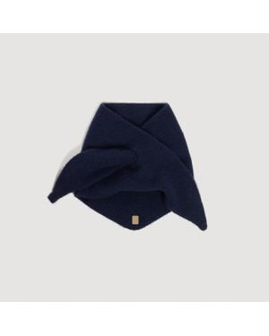 Sandro Wool Pull Through Scarf - Blue