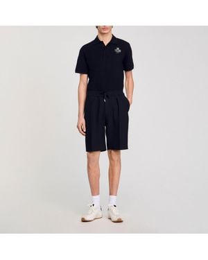 Sandro Jersey Bermuda Shorts - Blue