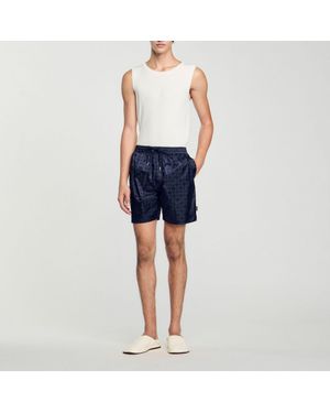 Sandro Squarecross Swim Shorts - Blue