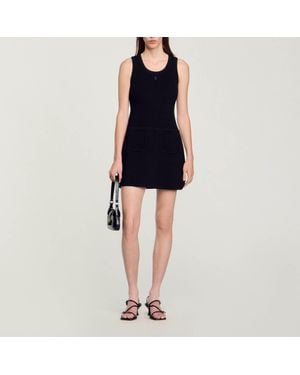 Sandro Vest Top Dress - Black