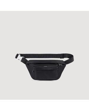 Sandro Technical Fabric Shoulder Bag - Black