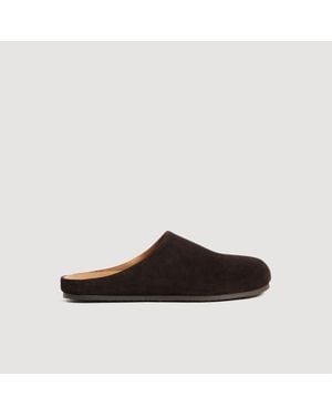 Sandro Split Leather Mules - Brown