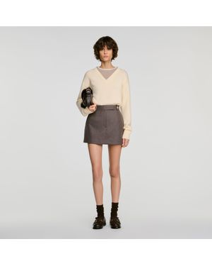 Sandro Wool Skort - Multicolor