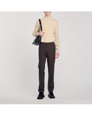 Sandro Straight-Leg Pants - Black