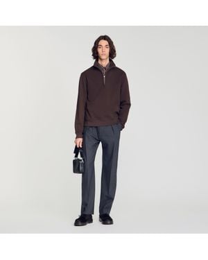 Sandro Cotton Sweatshirt - Blue