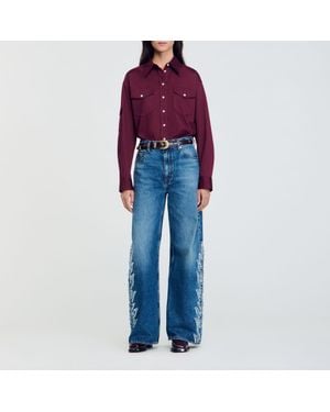 Sandro Cotton Shirt - Blue