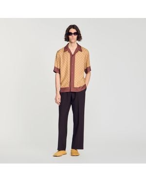 Sandro Micro Cross Motif Shirt - Blue