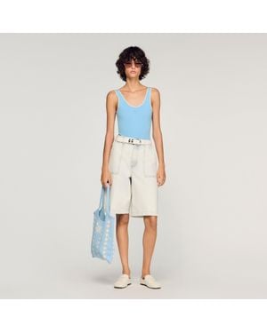 Sandro Knit Bodysuit - Blue