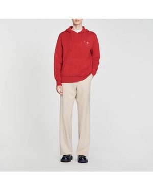 Sandro Dragon Hoodie - Red