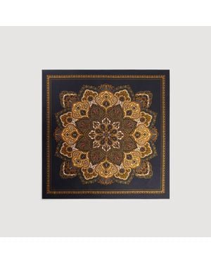 Sandro Silk Bandana Print Scarf - Metallic