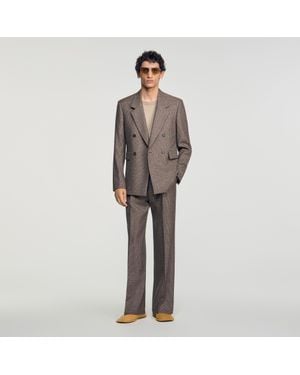 Sandro Prince Of Wales Check Jacket - Gray