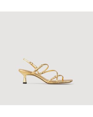 Sandro Sandals With Straps - Metallic